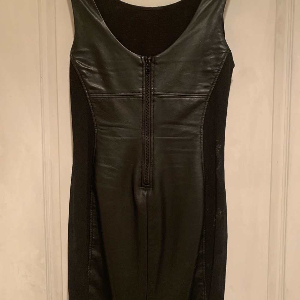 Like new Sanctuary little black vegan leather dress - Picture 3 of 8